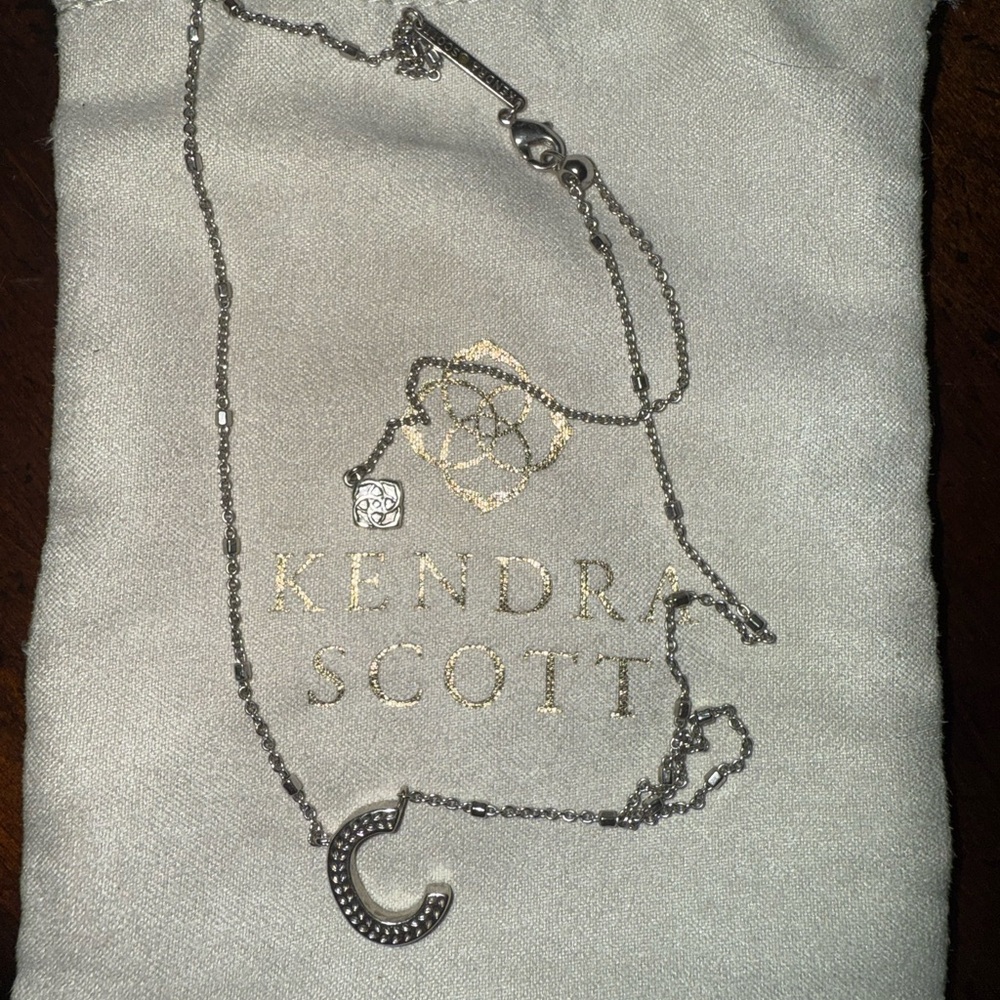 Kendra Scott Silver Necklace with Crescent Charm - Picture 2 of 2